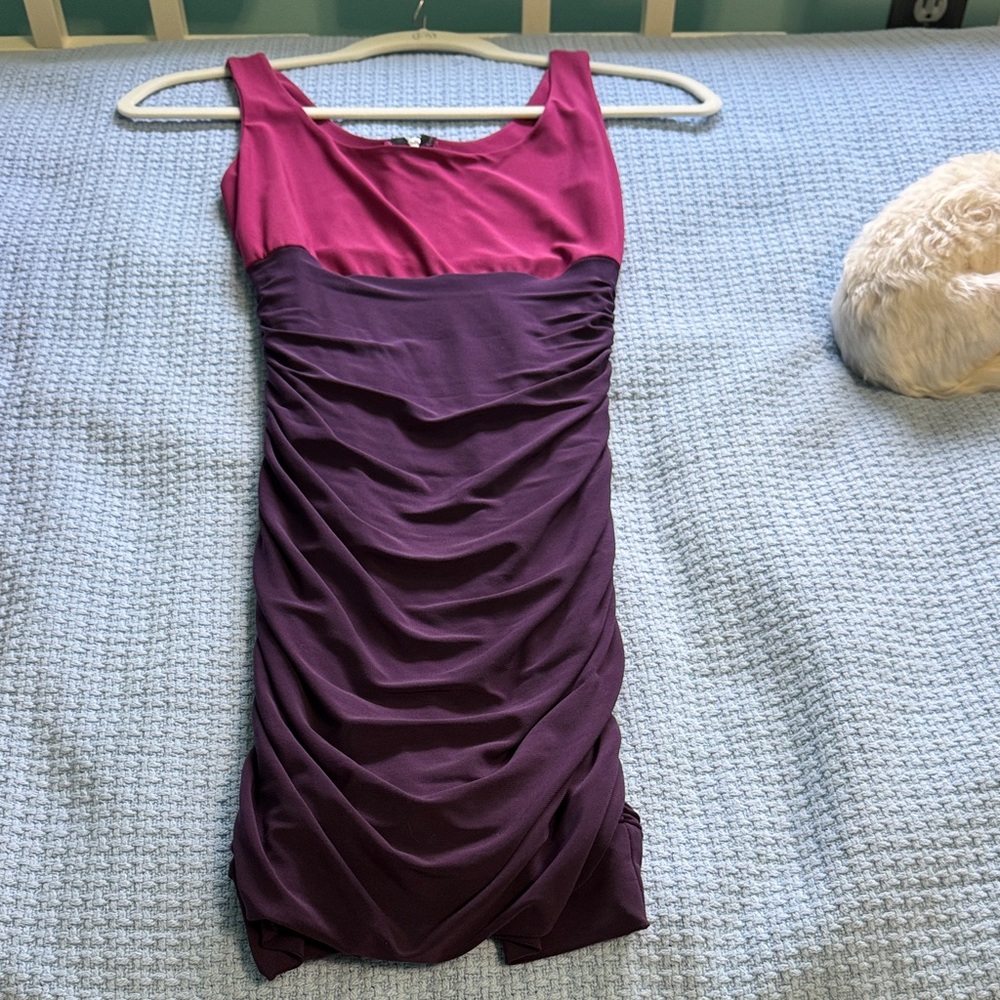 Elegant Purple and Mauve Sleeveless Dress
